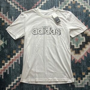 Adidas White Short Sleeve Tee
